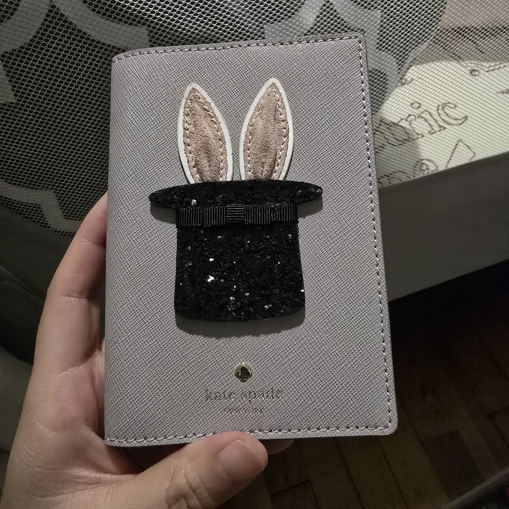 Kate Spade New York Make Magic Rabbit Saffiano Passport Holder